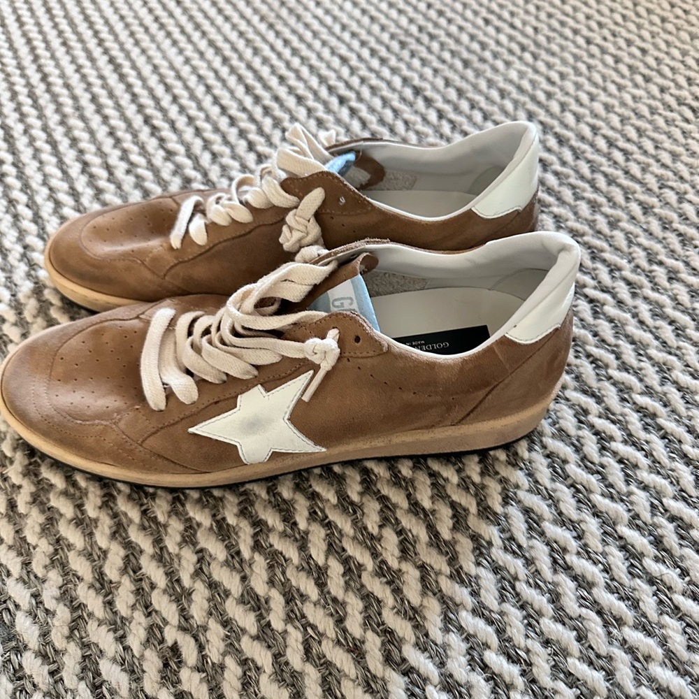 Brown and White womans sneakers